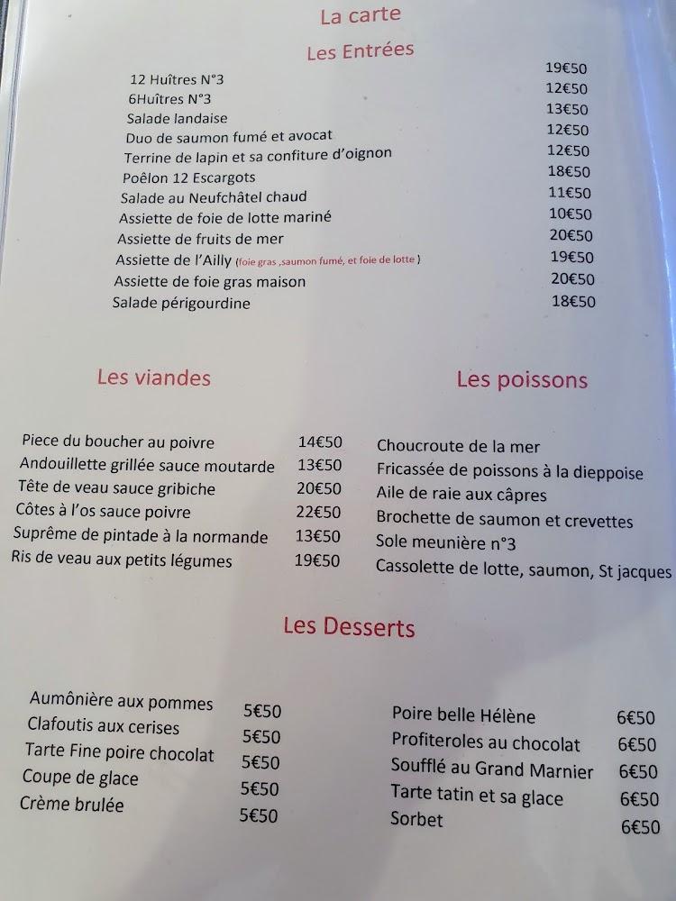 Restaurant de L'Ailly - Menu Image 3