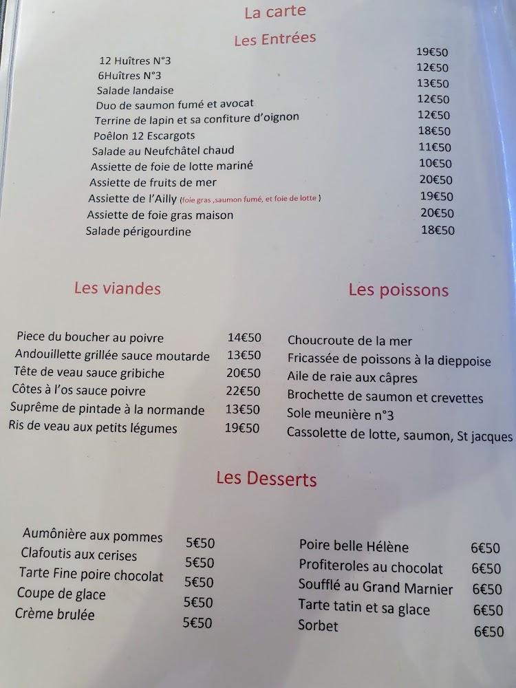 Restaurant de L'Ailly - Menu Image 4